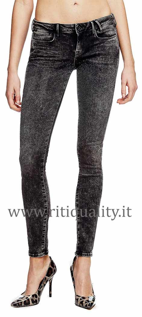 Jeans nero Guess donna