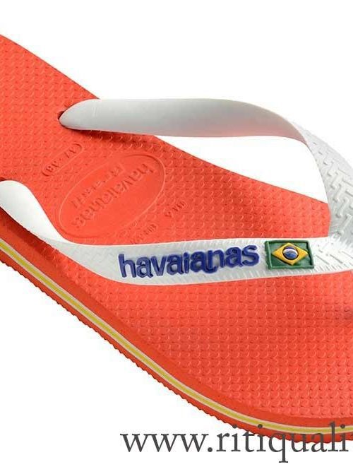 Infradito Havaianas Brasil Logo Arancio