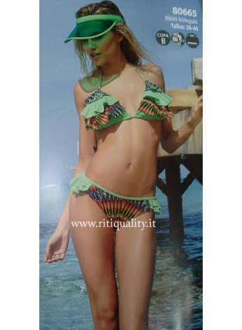 Costume Bikini Ysabel Mora a triangolo verde 80665