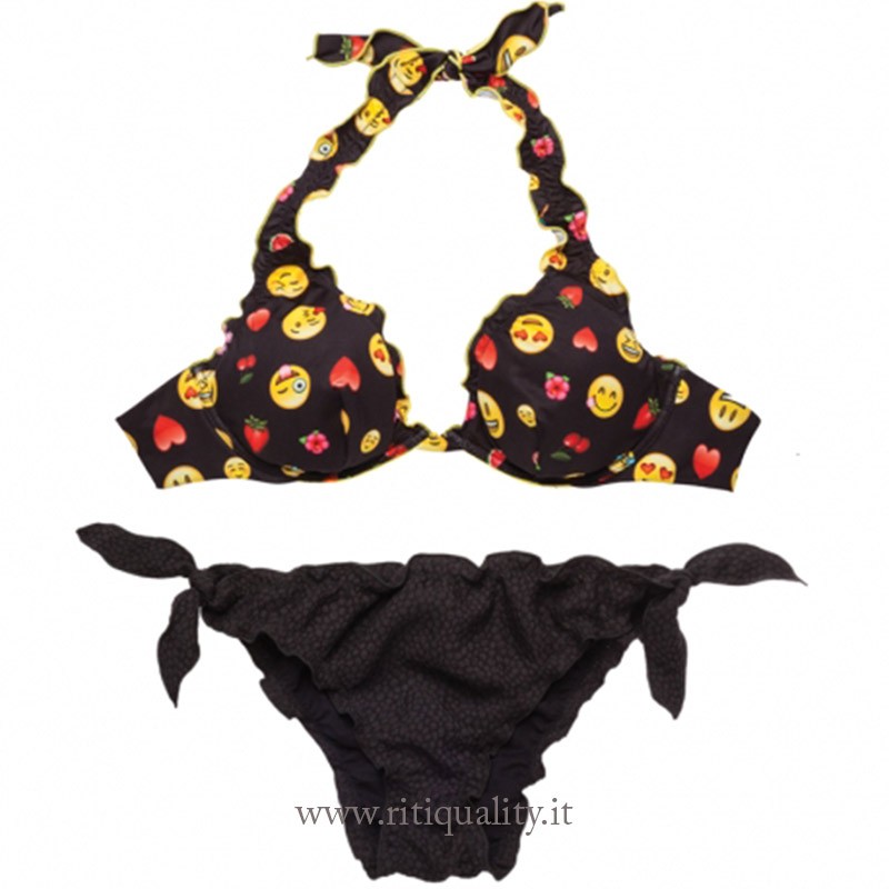 2BEkini Costume bikini con ferretto fantasia Emoji 7311
