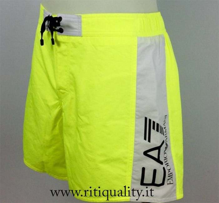 Costume Boxer EA7 Emporio Armani giallo fluo logo in contrasto 902001 7P728
