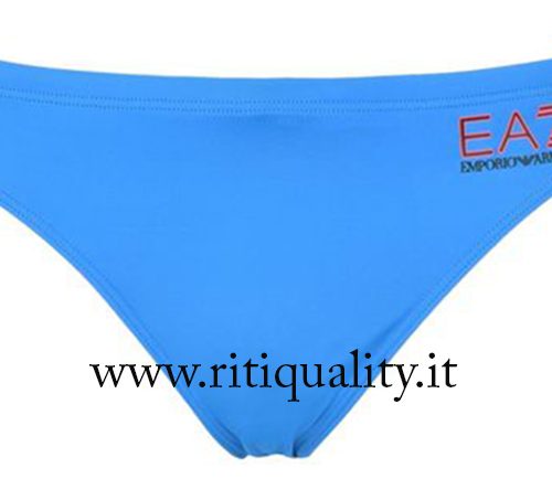 Costume Slip EA7 Emporio Armani turchese logo laterale 901005 7P705