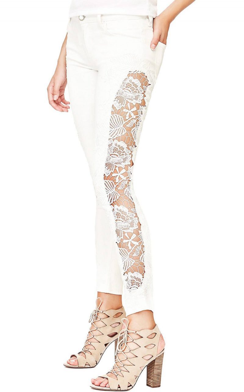 Jeans donna bianco Guess Sexy Curve W82A12D2G65