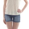 Pepe Jeans T-Shirt donna panna in tessuto lavorato PL502818 BARBIE