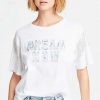 Guess Donna T-Shirt "DREAM NOW" maniche con strass W0GI76JA900
