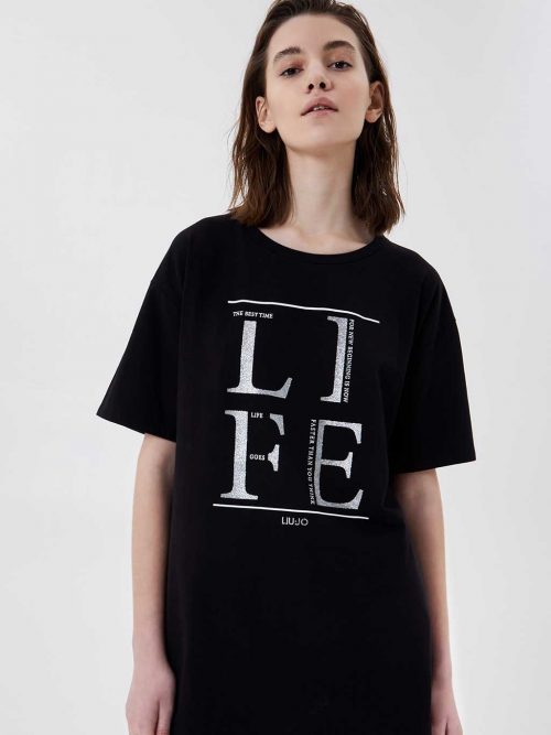 T-shirt donna con logo Liu Jo art.TA1160J5003