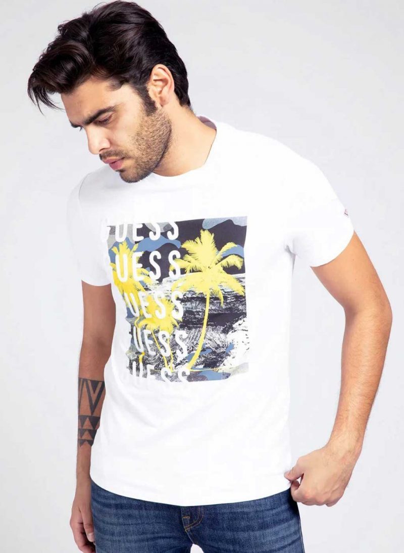 T-shirt Guess Uomo stampa frontale M1GI58J1311-TLRD