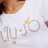 T-shirt donna Liu Jo con logo in strass(VA2074J5003)
