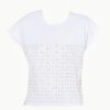Liu Jo T-Shirt in fibre naturali vestibilità comoda, ha maniche corte con risvolto, renderà il tuo stile unico.